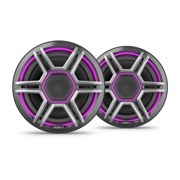 Fusion Apollo 6.5" LED Marine Speakers Sports Grey
