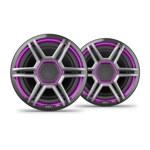 Fusion Apollo 7.7" LED Marine Speakers Sports Grey