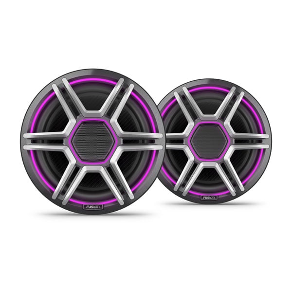 Fusion Apollo 8.8" LED Marine Speakers Sports Grey