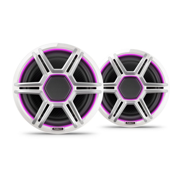 Fusion Apollo 8.8" LED Marine Speakers Sports White