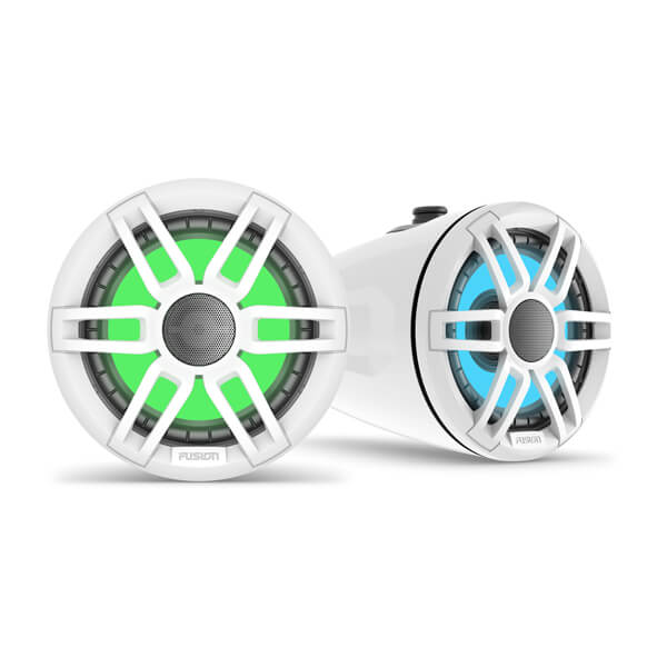 Fusion XS Series 6.5" Wake Tower Speaker Sports White RGB LED XS-FLT652SPW